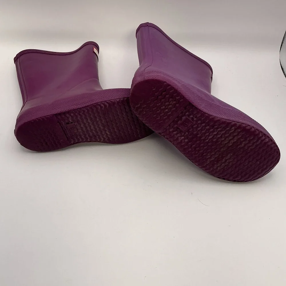Hunter Kids Original First Gloss Purple Rain Boots US 10B 11G EU 27 KFT5003RGL